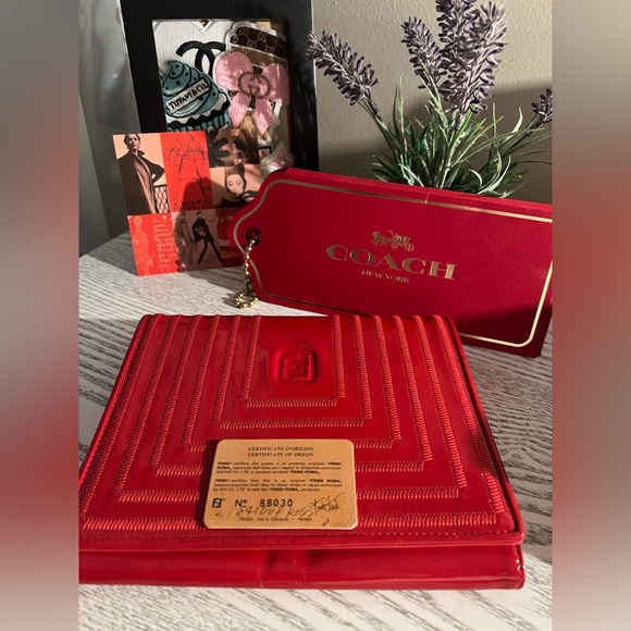 Fendi Handbags - Fendi Vibrant Red Quilted Wallet NWOT